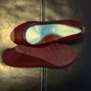 Red Wedge Pumps Size 6 Oka b.